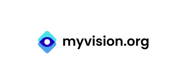 Blue and black MyVision Logo