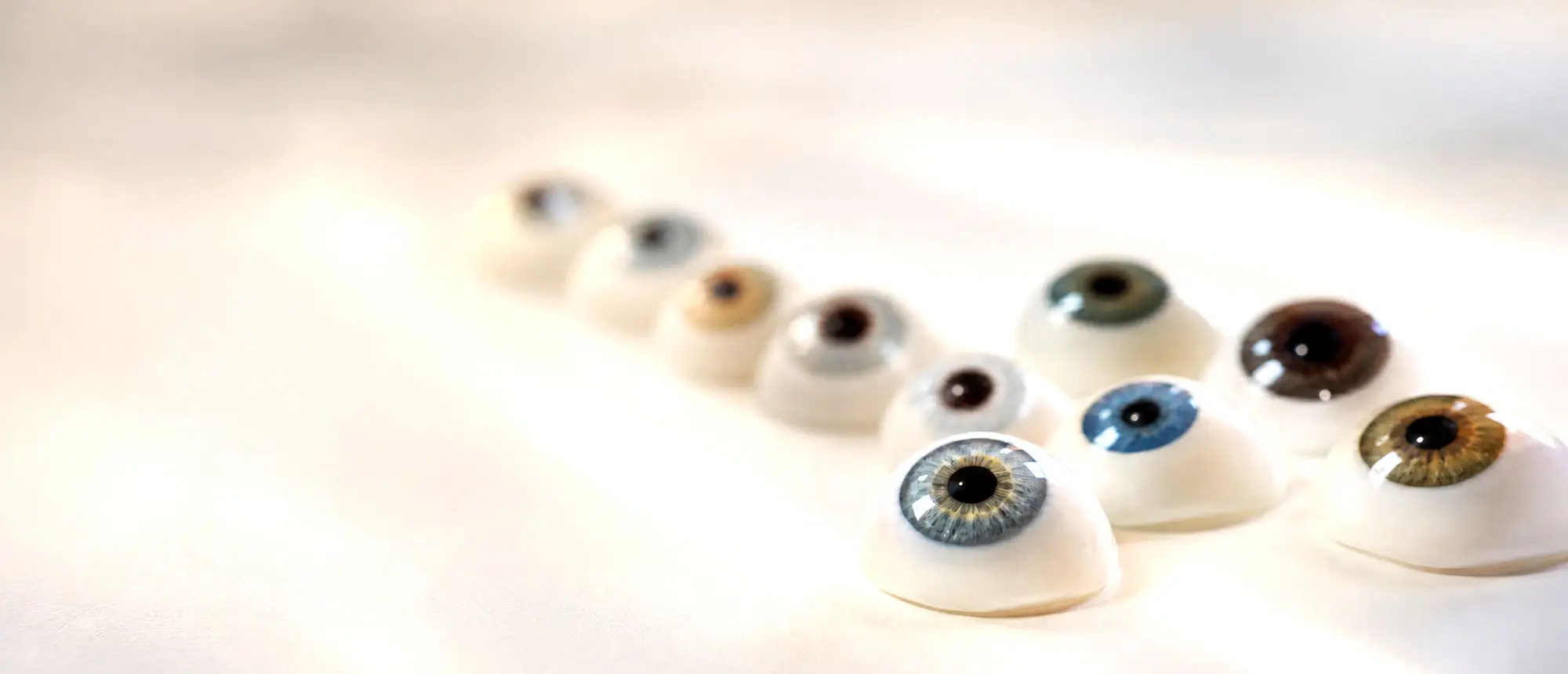 Custom eyes on a white background